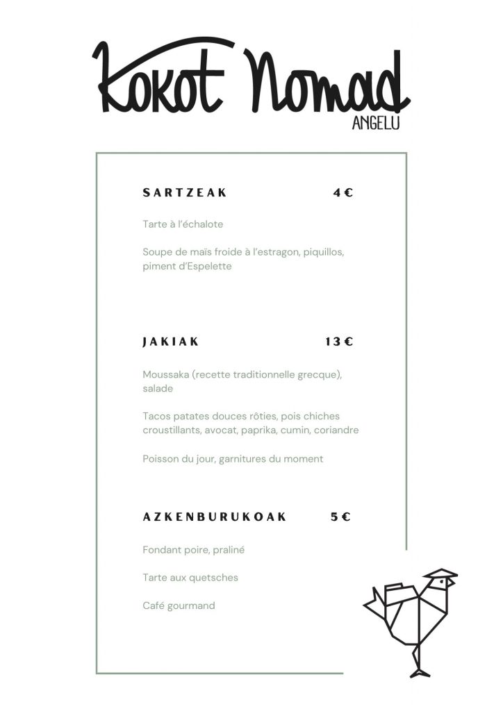 Kokot Nomad Anglet LE RESTAURANT