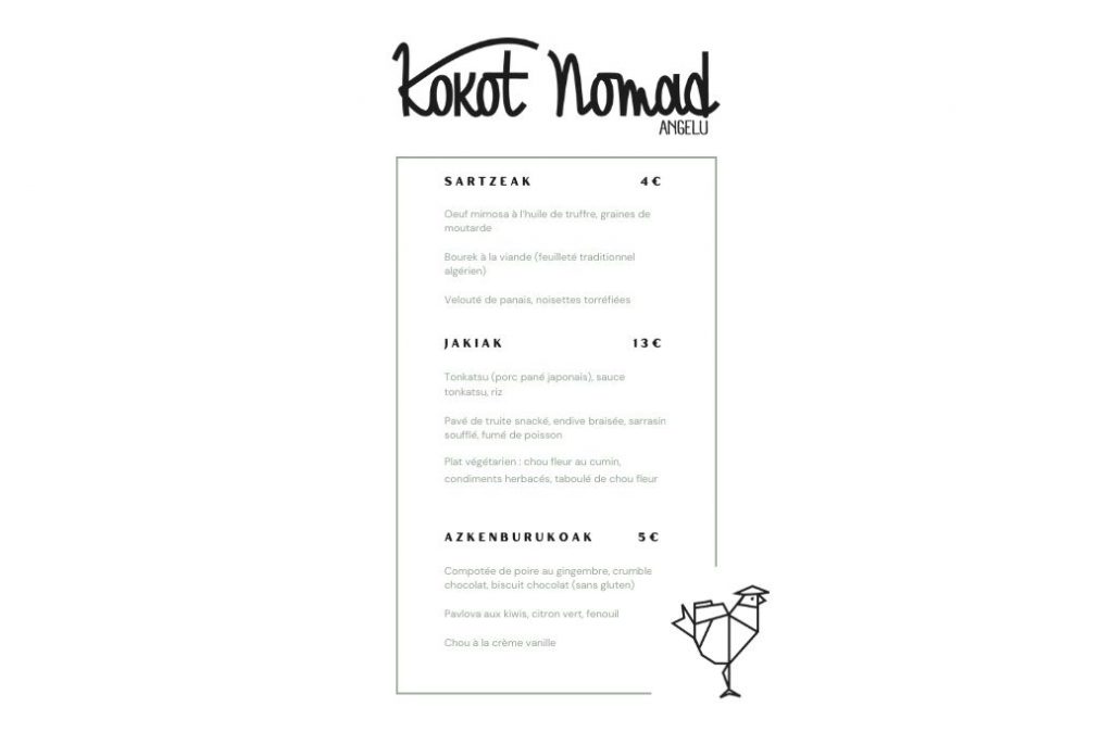 Kokot Nomad Anglet LE RESTAURANT