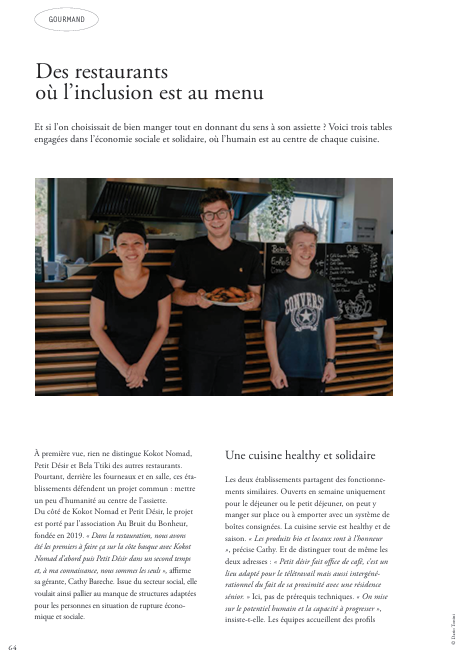 Kokot Nomad Anglet Des restaurants où l'inclusion est au menu