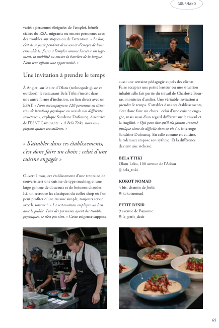 Kokot Nomad Anglet Des restaurants où l'inclusion est au menu