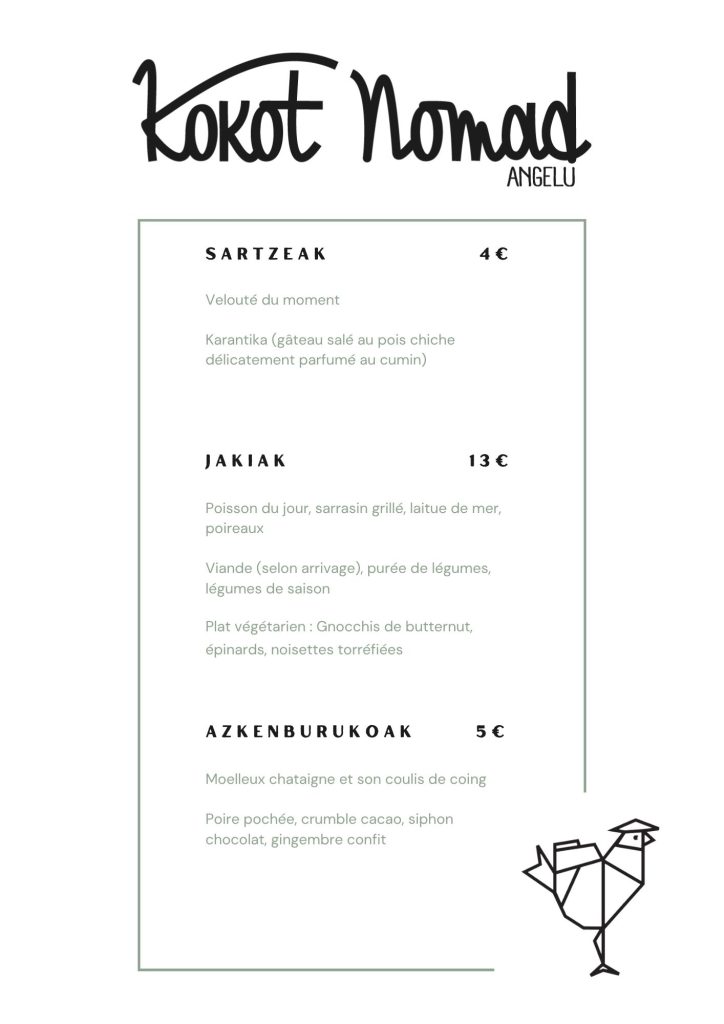 Kokot Nomad Anglet LE RESTAURANT